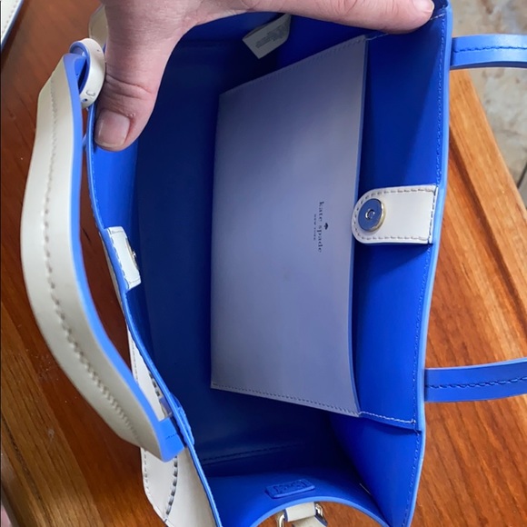 Kate Spade White and Blue Handbag - Picture 3 of 4